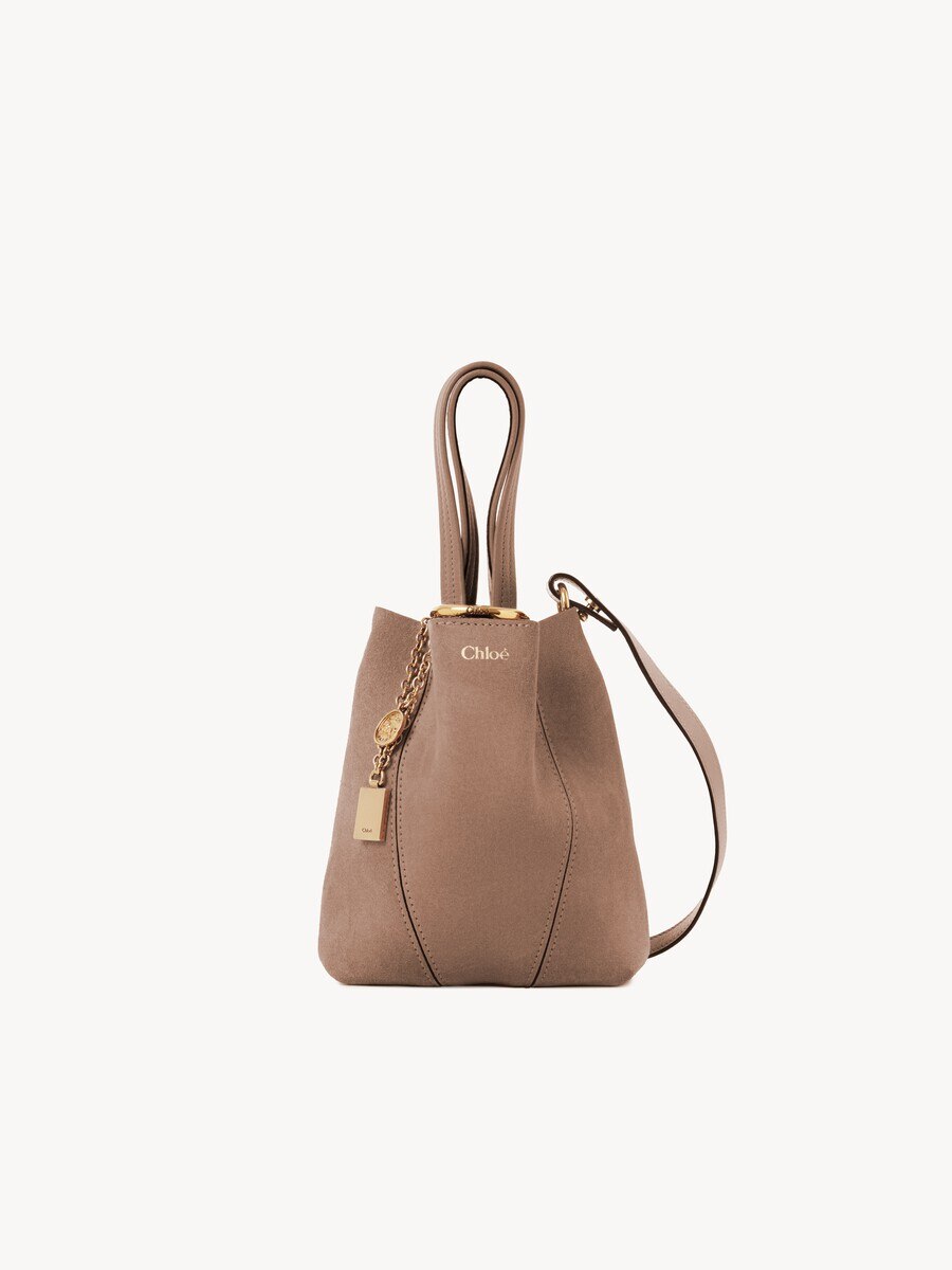 Small Chlo&eacute; Spin tote bag in suede leather - 2