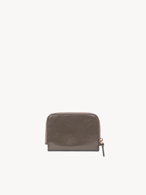 Alphabet bi-fold wallet in shiny leather