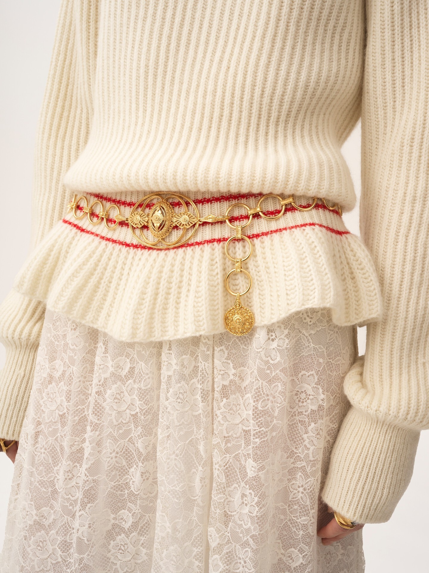 Pull col roulé oversize en maille de laine et mohair - 8