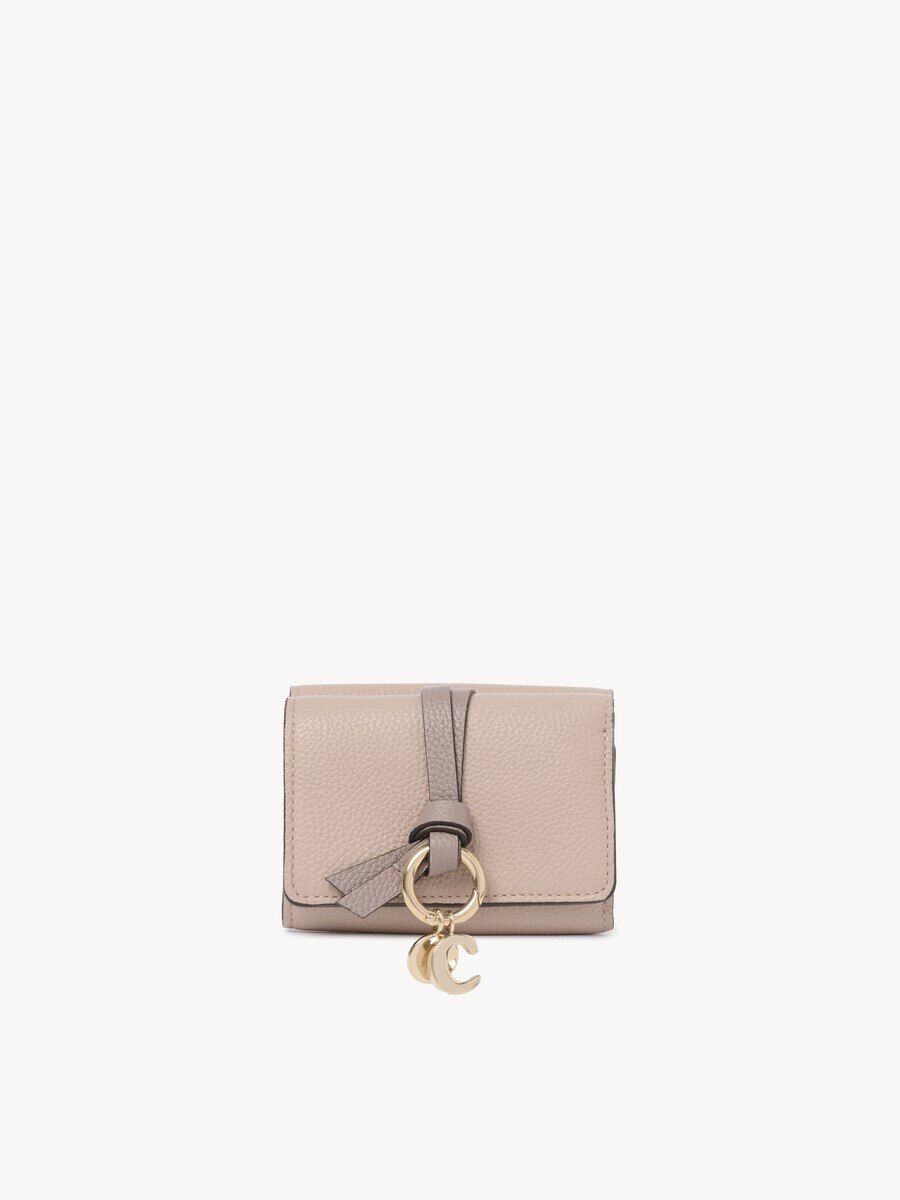 Mini Alphabet tri-fold in grained leather - 2