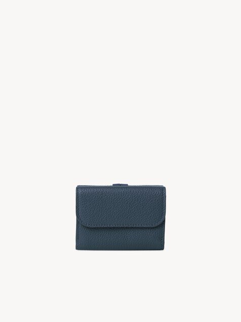 Mini Alphabet tri-fold in grained leather