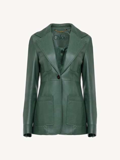 Tailored jacket in leather
