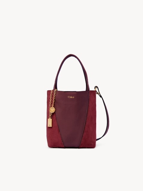 Small Chlo&eacute; Spin tote bag in suede & soft leather