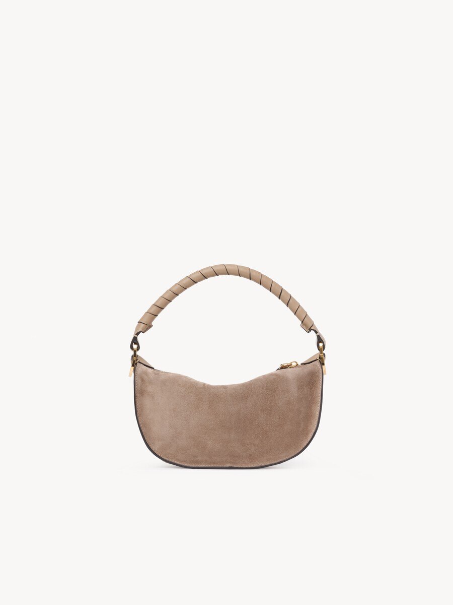 Mini sac port&eacute; &eacute;paule Marcie en cuir velours - 5