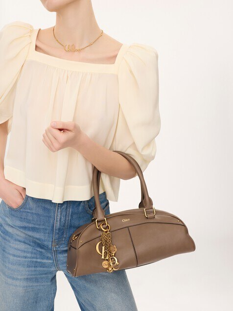 Chlo&eacute; bowling bag in soft leather