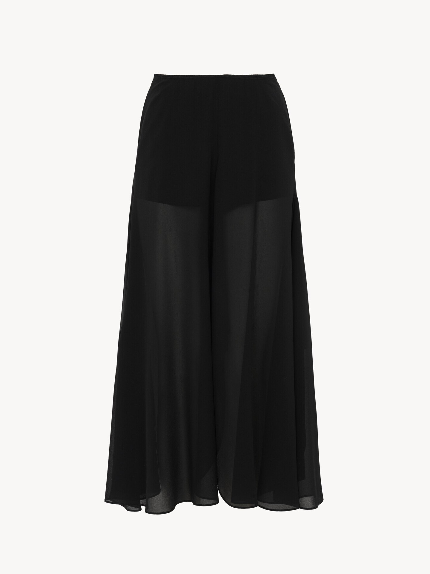 Fluid Pants In Silk Georgette - 3