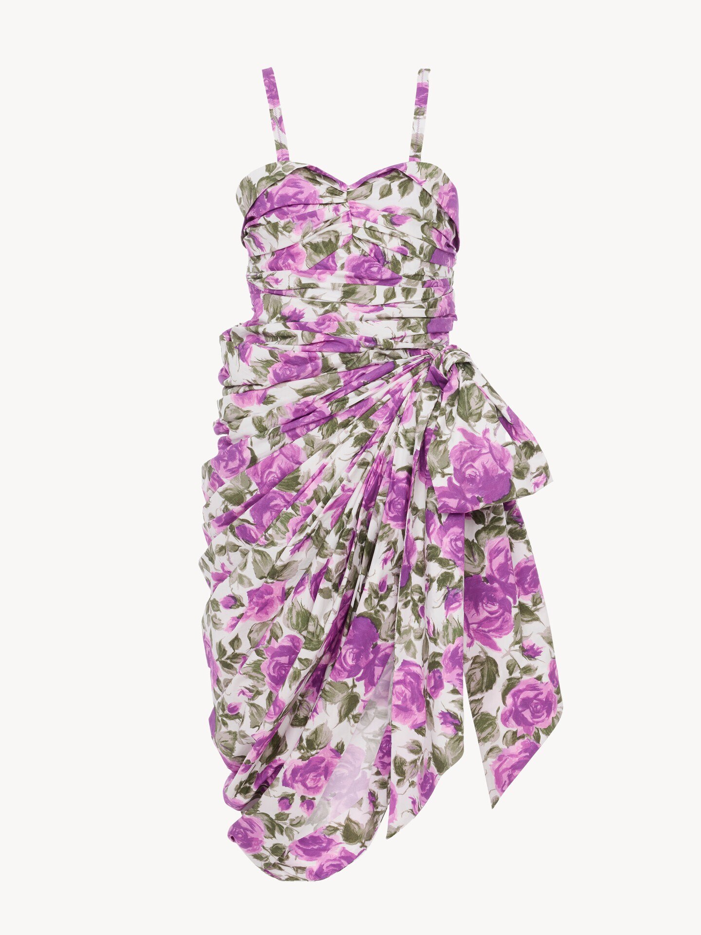 Midi-Wickelkleid aus Baumwollpopeline im Bustier-Stil - 2