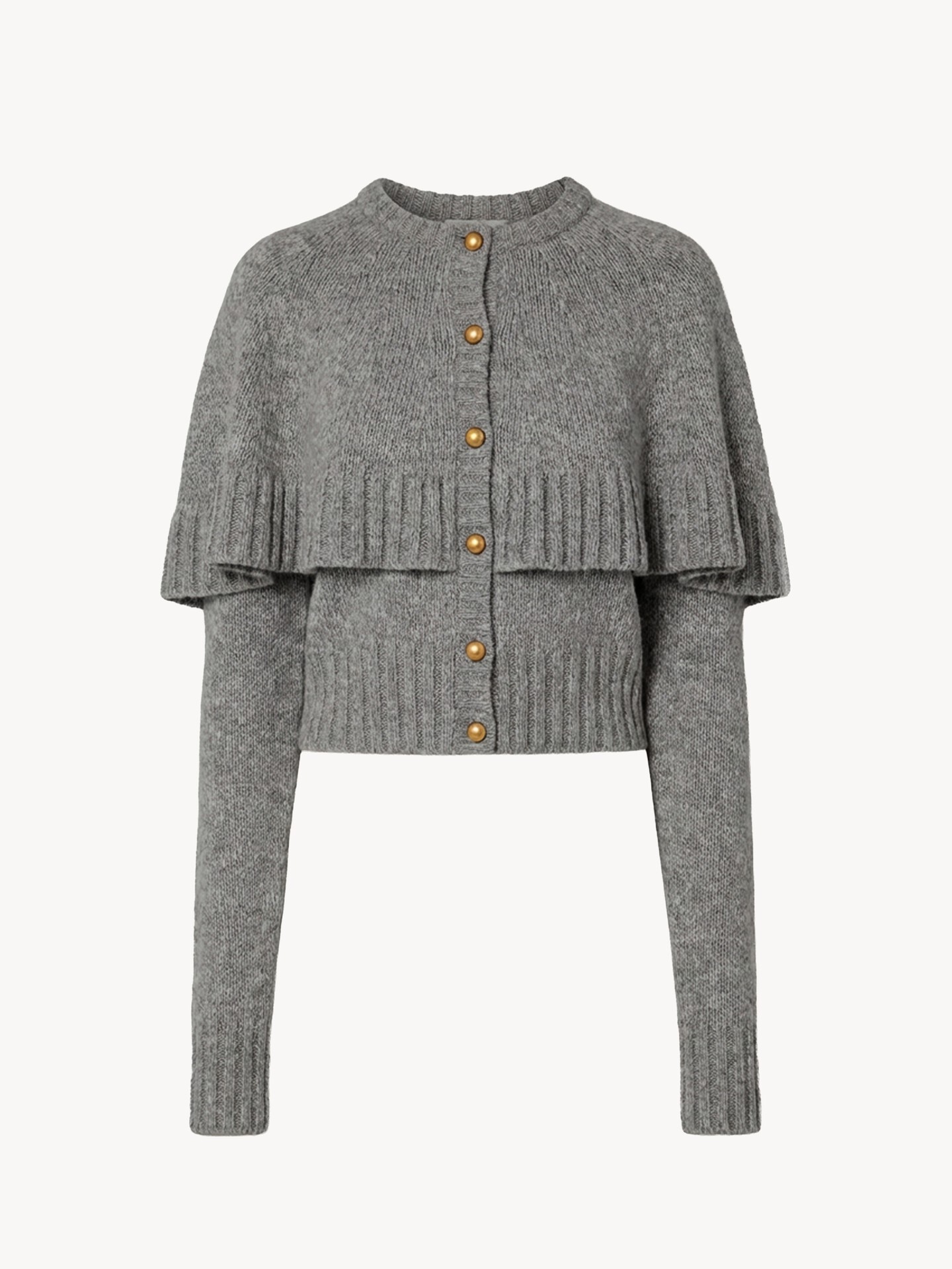 Cape cardigan in a wool & cashmere knit - 2.0