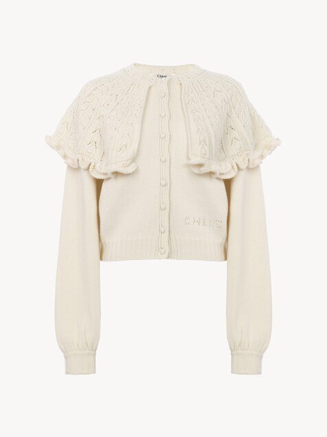 Cape cardigan in a wool & cashmere knit