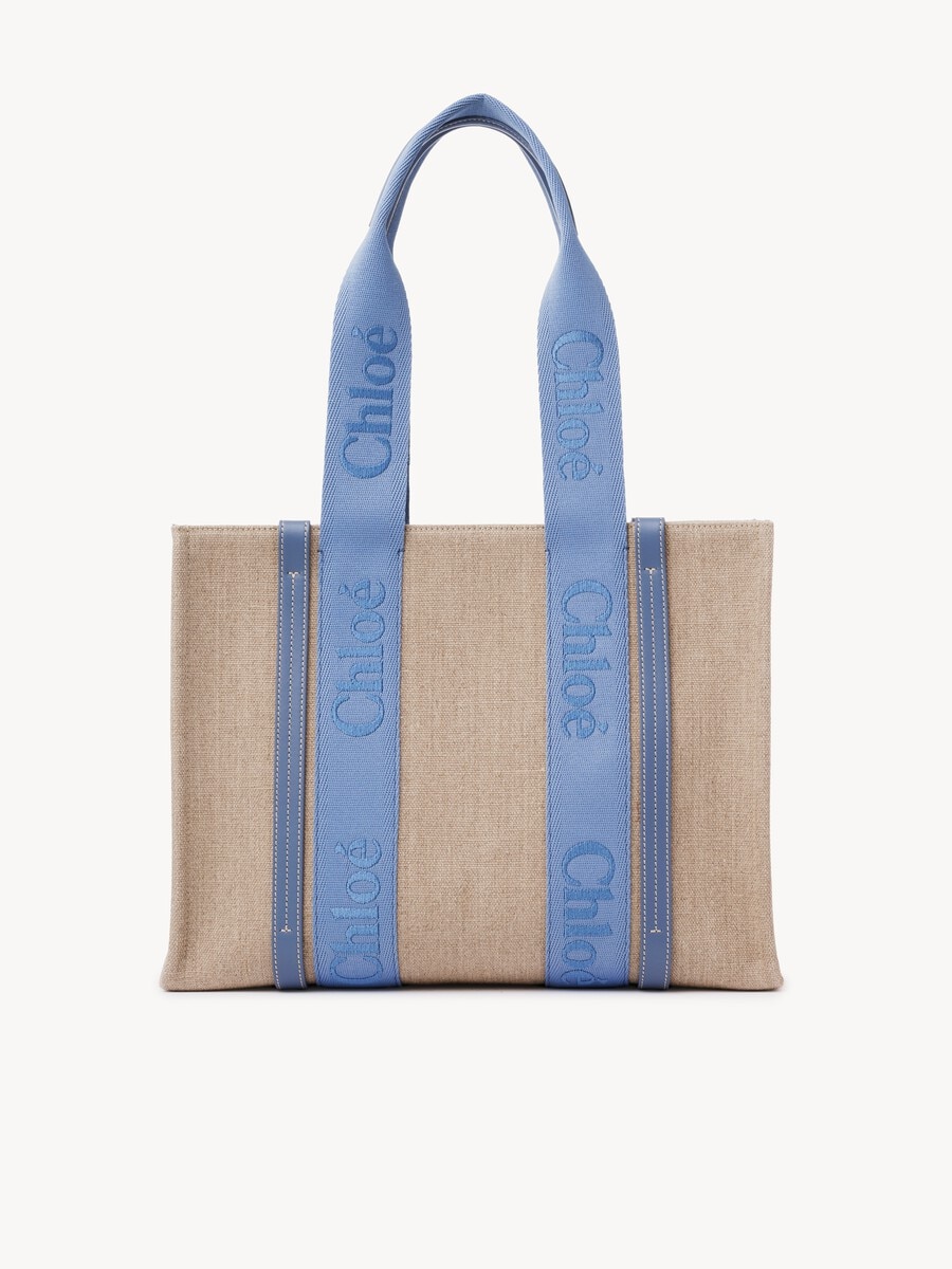 Bolso tote Woody de lino - 1