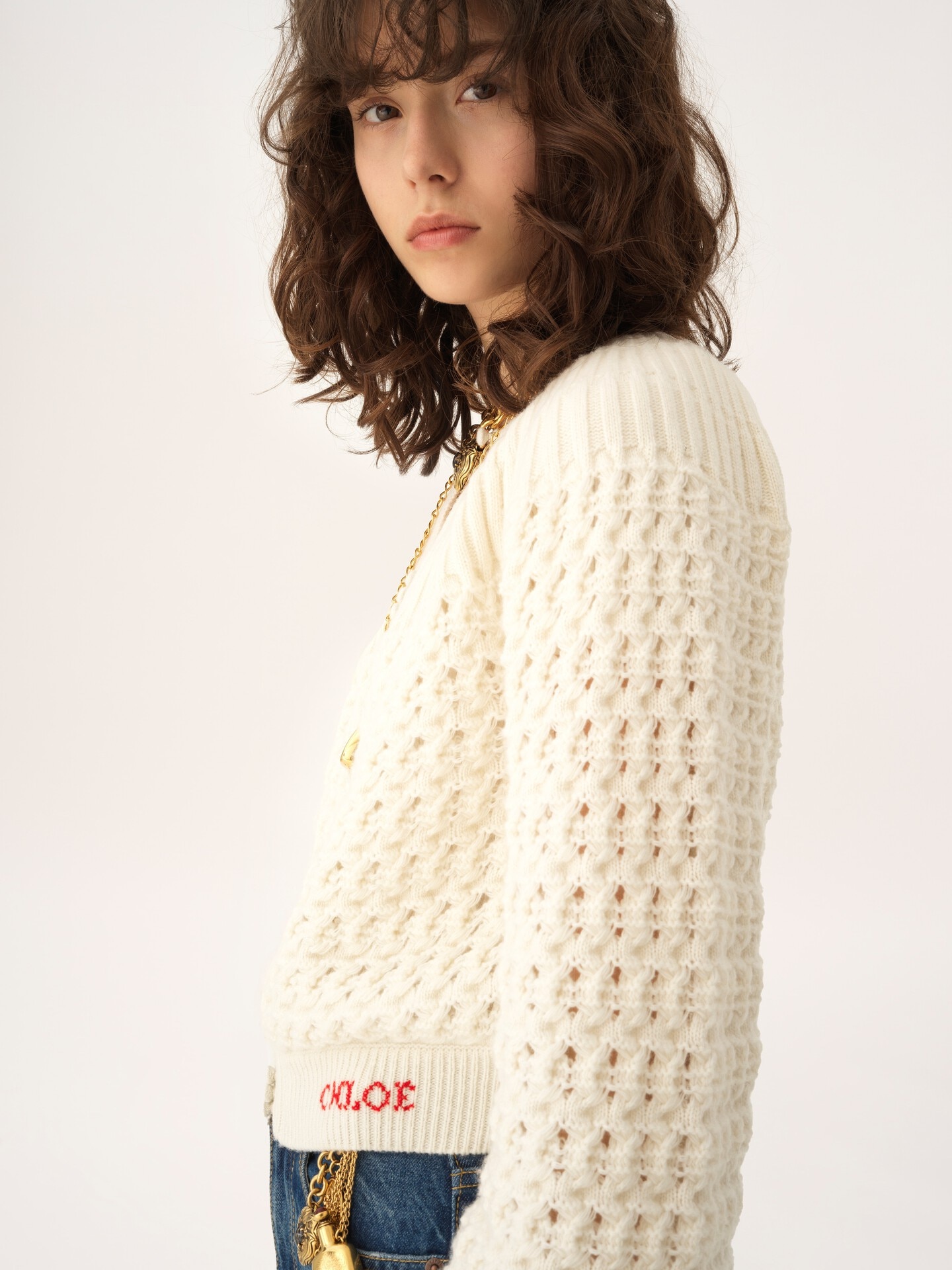 Cardigan col rond en maille de laine et cachemire - 6