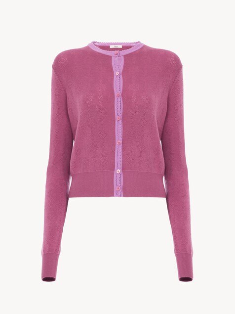 Cardigan ajust&eacute; en maille de laine