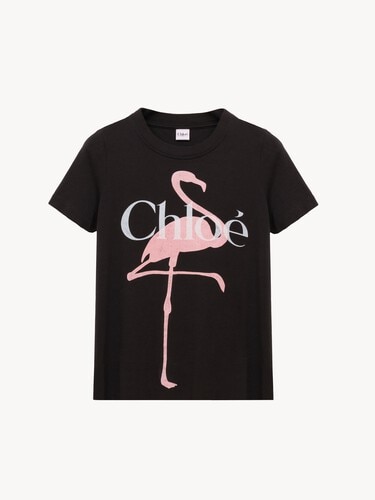 Camiseta ajustada con logotipo de jersey de algod&oacute;n - 2
