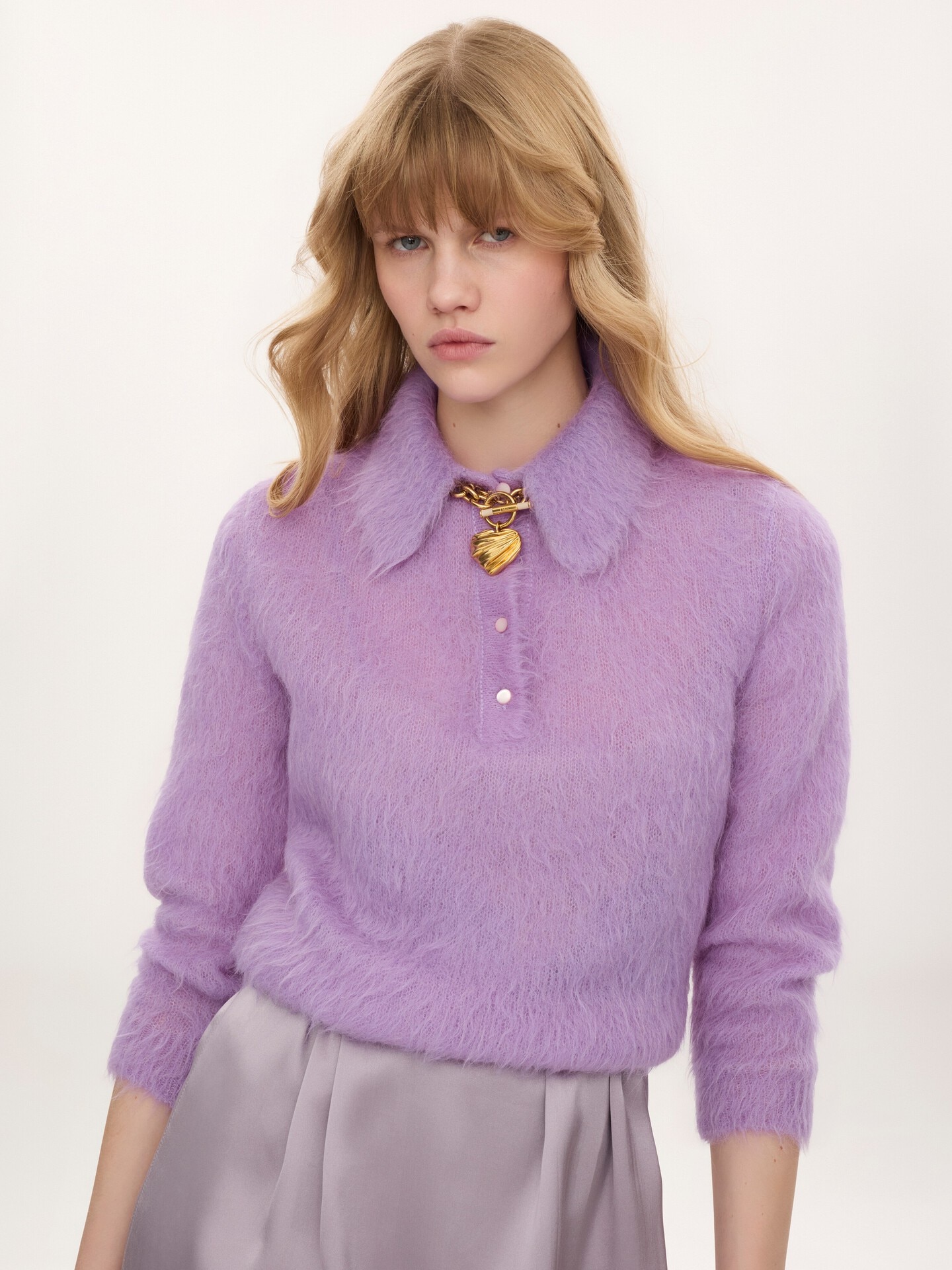 Jersey de polo confeccionado en punto de mezcla de lana y alpaca - 3.0