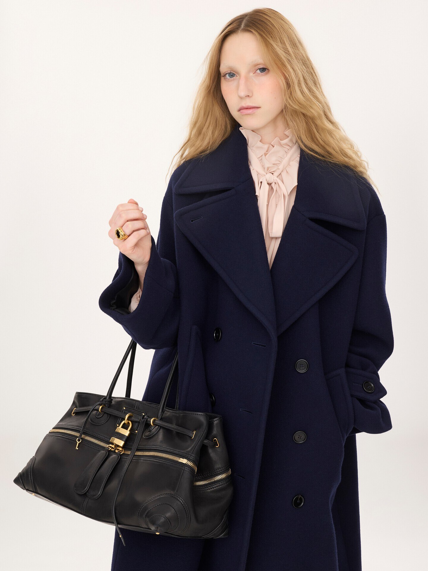 Large Paddington Sling east-west bag in soft leather - 3.0