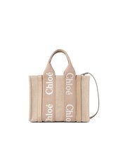リネン製Woodyスモールトートバッグ 茶色 - Chloé