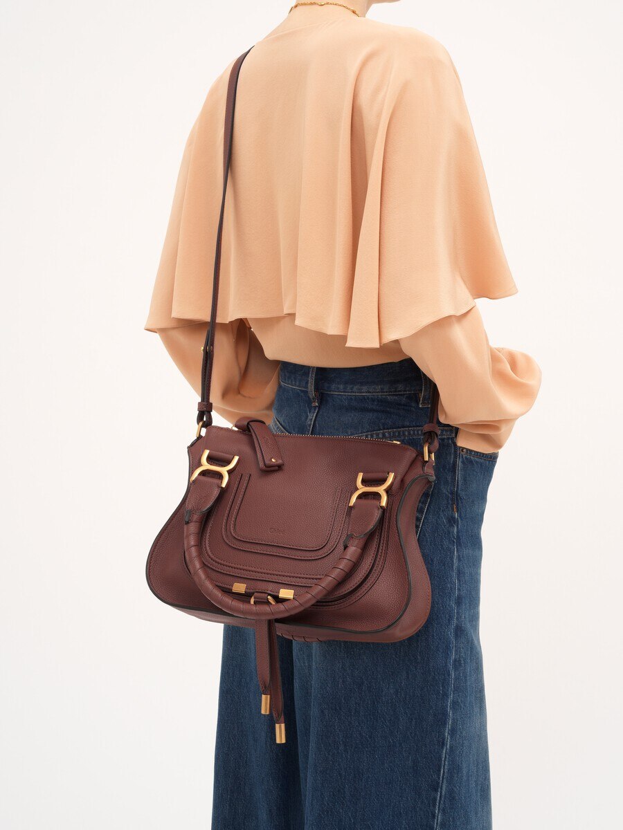 Small Marcie bag in grained leather - 3