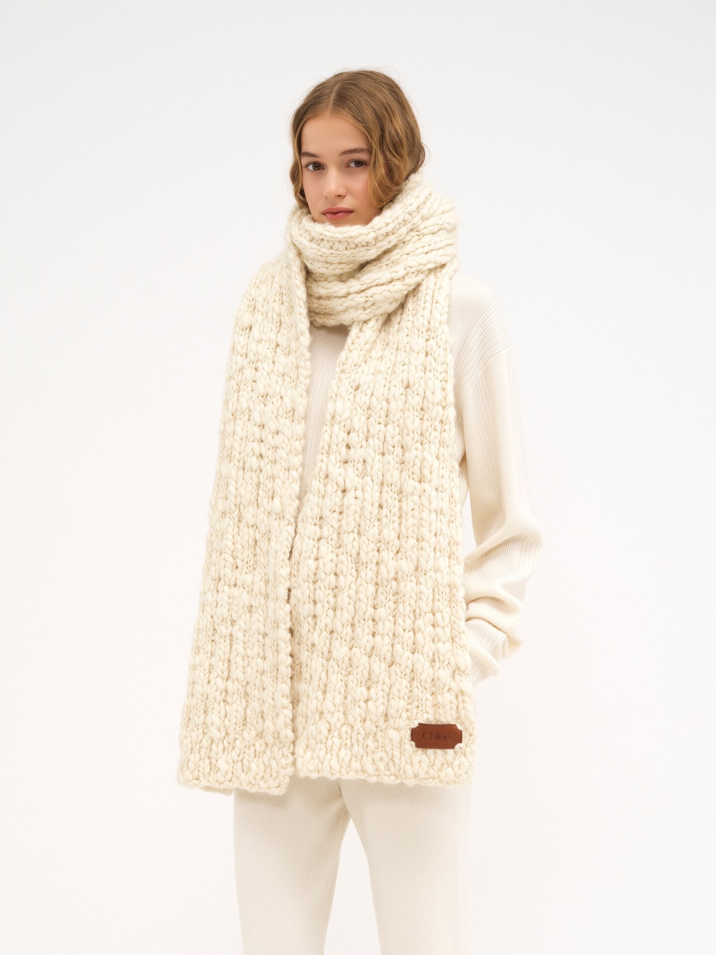 Scarf in extra fine wool & silk - 5