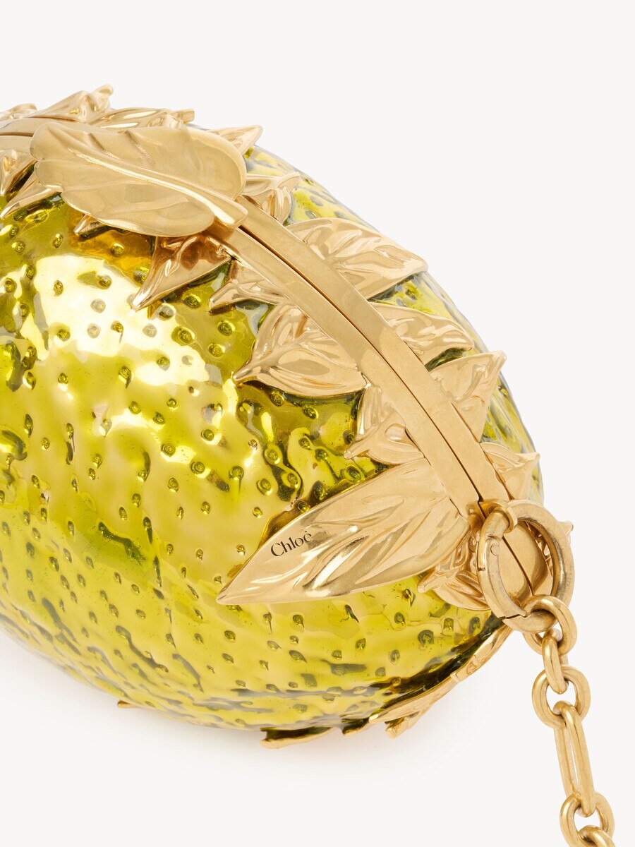 Chlo&eacute; Tropicus lemon minaudi&egrave;re in brass - 7