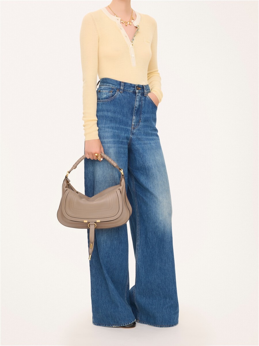 Small Marcie shoulder bag in soft leather - 11