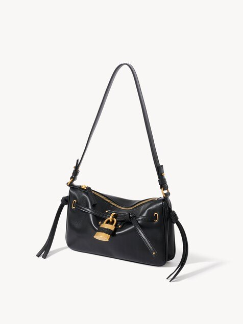 Mini Paddington Sling pouch with strap in soft leather
