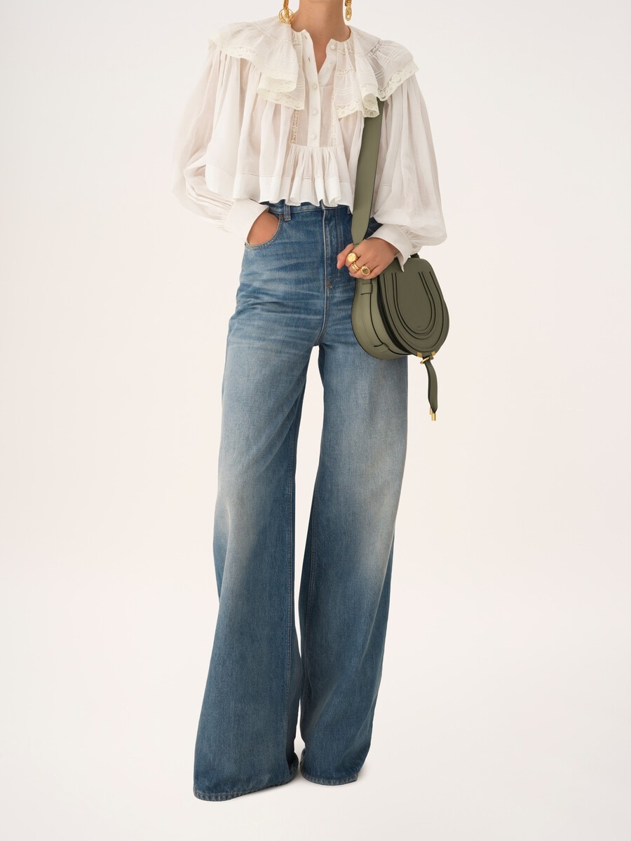 Marcie saddle bag in grained leather - 11