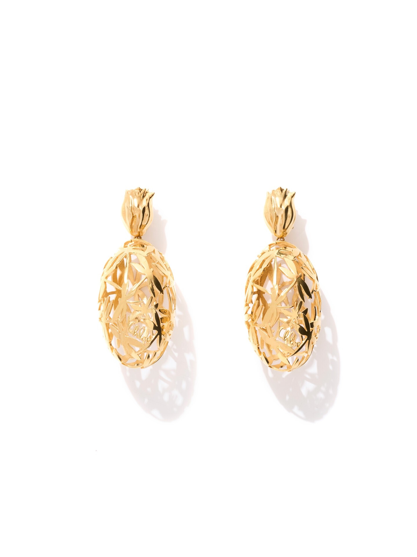 Chloé Gilded Cage ピアス 黄色 - Chloé