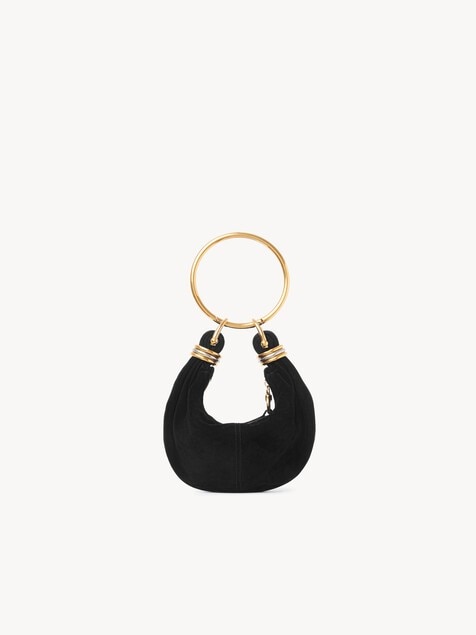 Mini sac hobo Bracelet bag en cuir velours