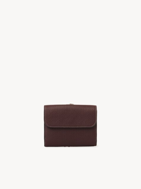 Small Alphabet tri-fold in grained leather