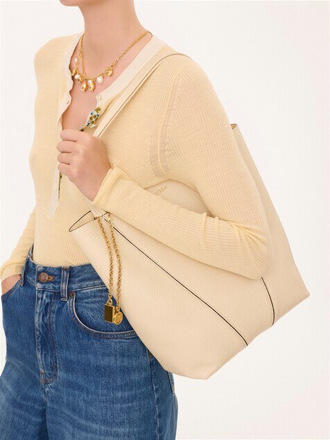 Chlo&eacute; Spin tote bag in grained leather