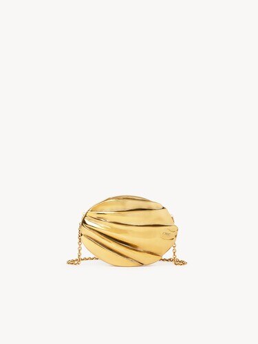Minaudi&egrave;re cha&icirc;ne Chlo&eacute; Pliss&eacute; en cuivre et laiton - 2
