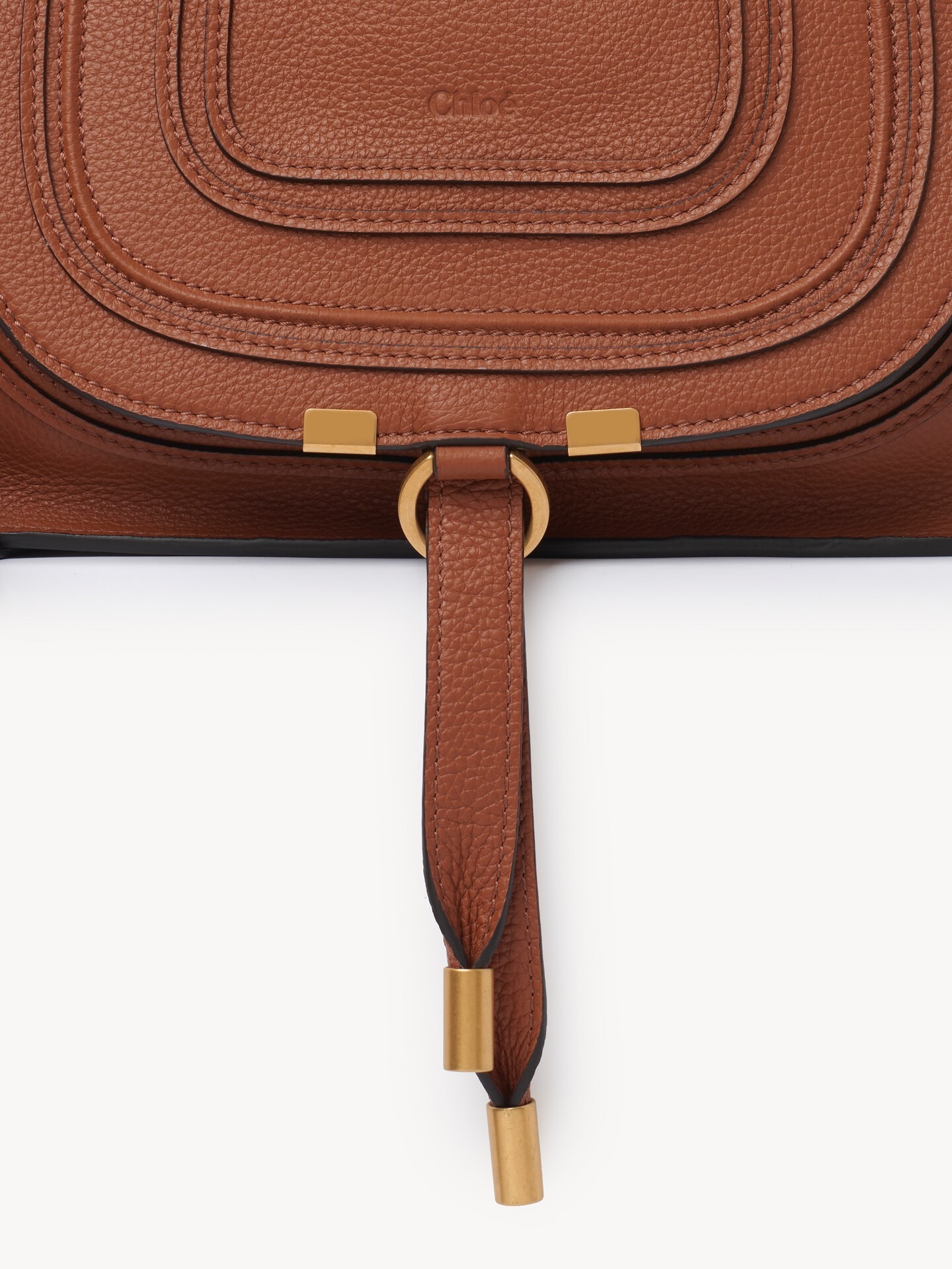 Small Marcie bag in grained leather - 7.0