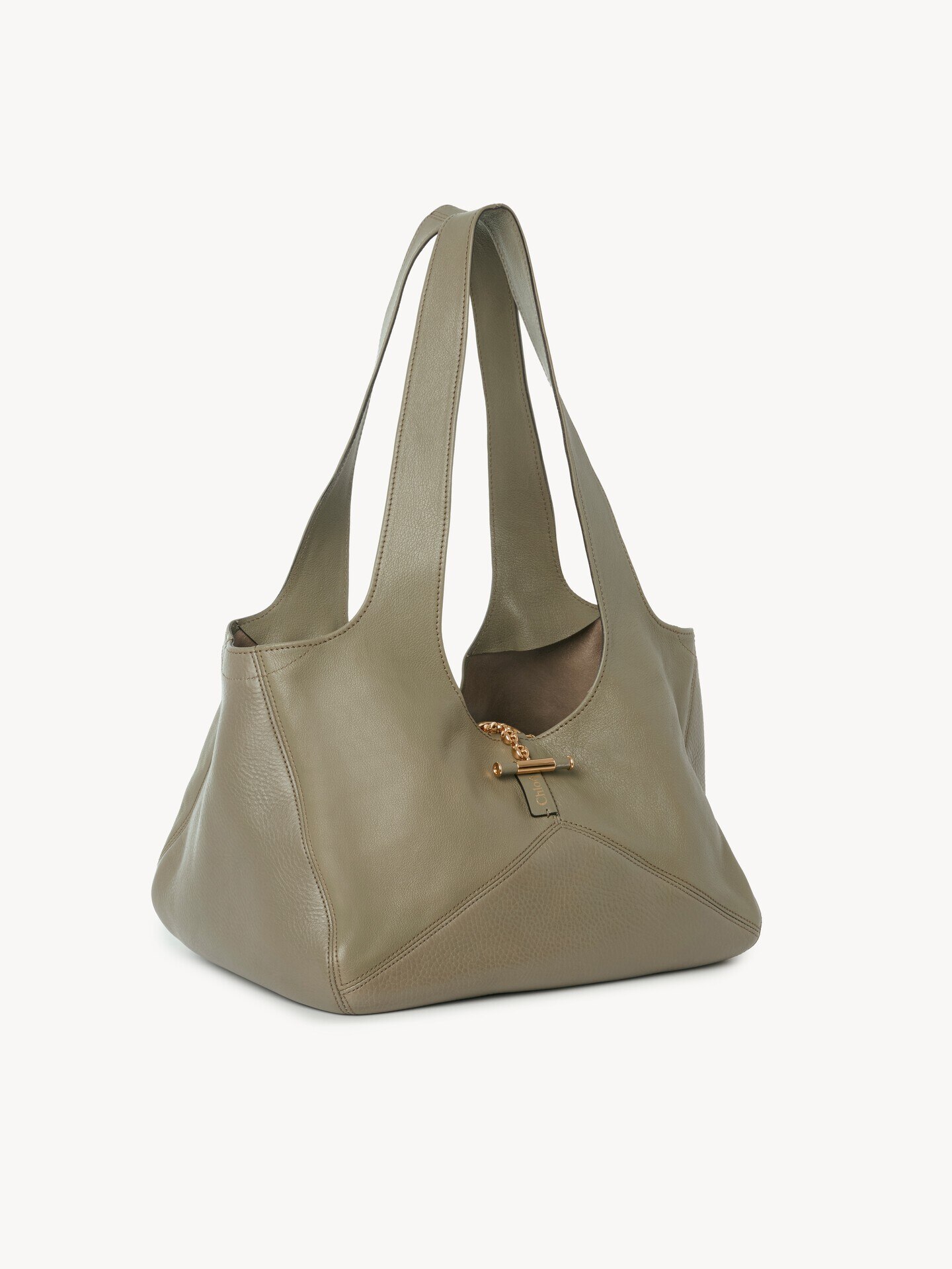 Chlo&eacute; Balloon east-west tote bag in grained leather - 4