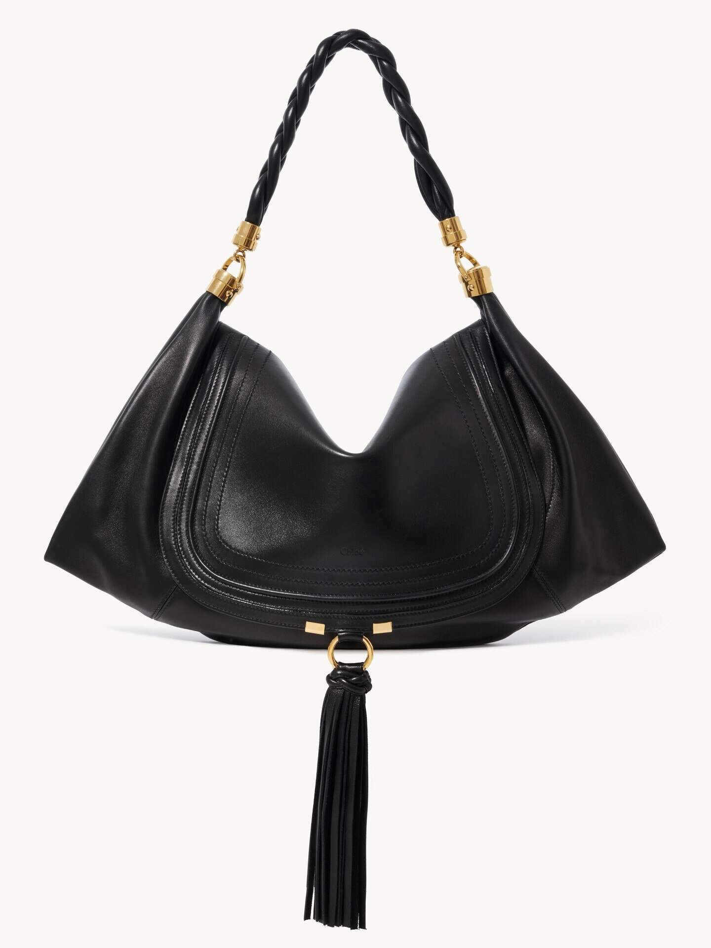 Large Marcie Foulard hobo bag in soft leather - 1.0