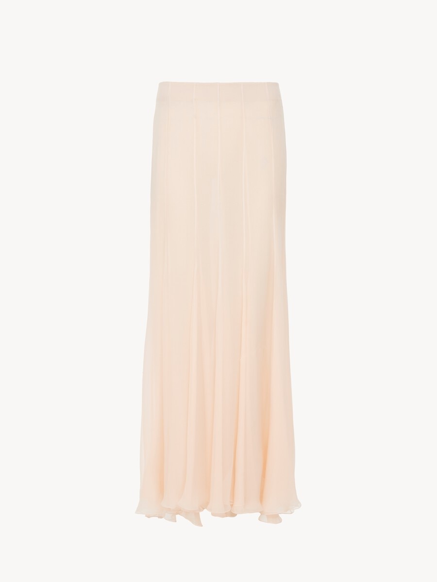 Fluid maxi skirt in silk mousseline - 2