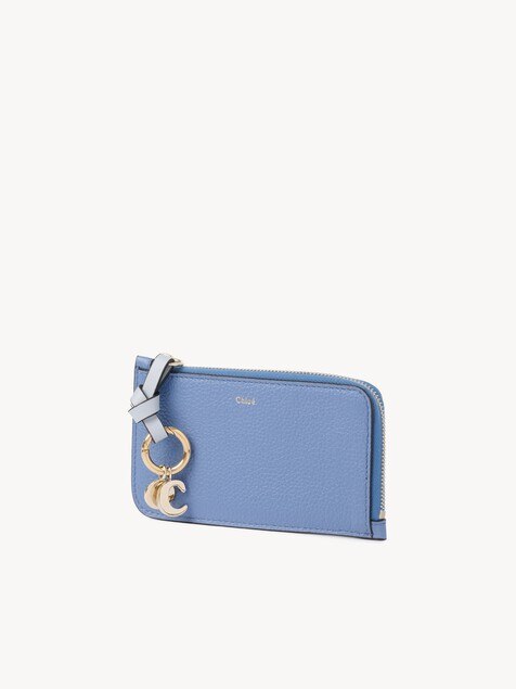 Alphabet wallet in grained leather