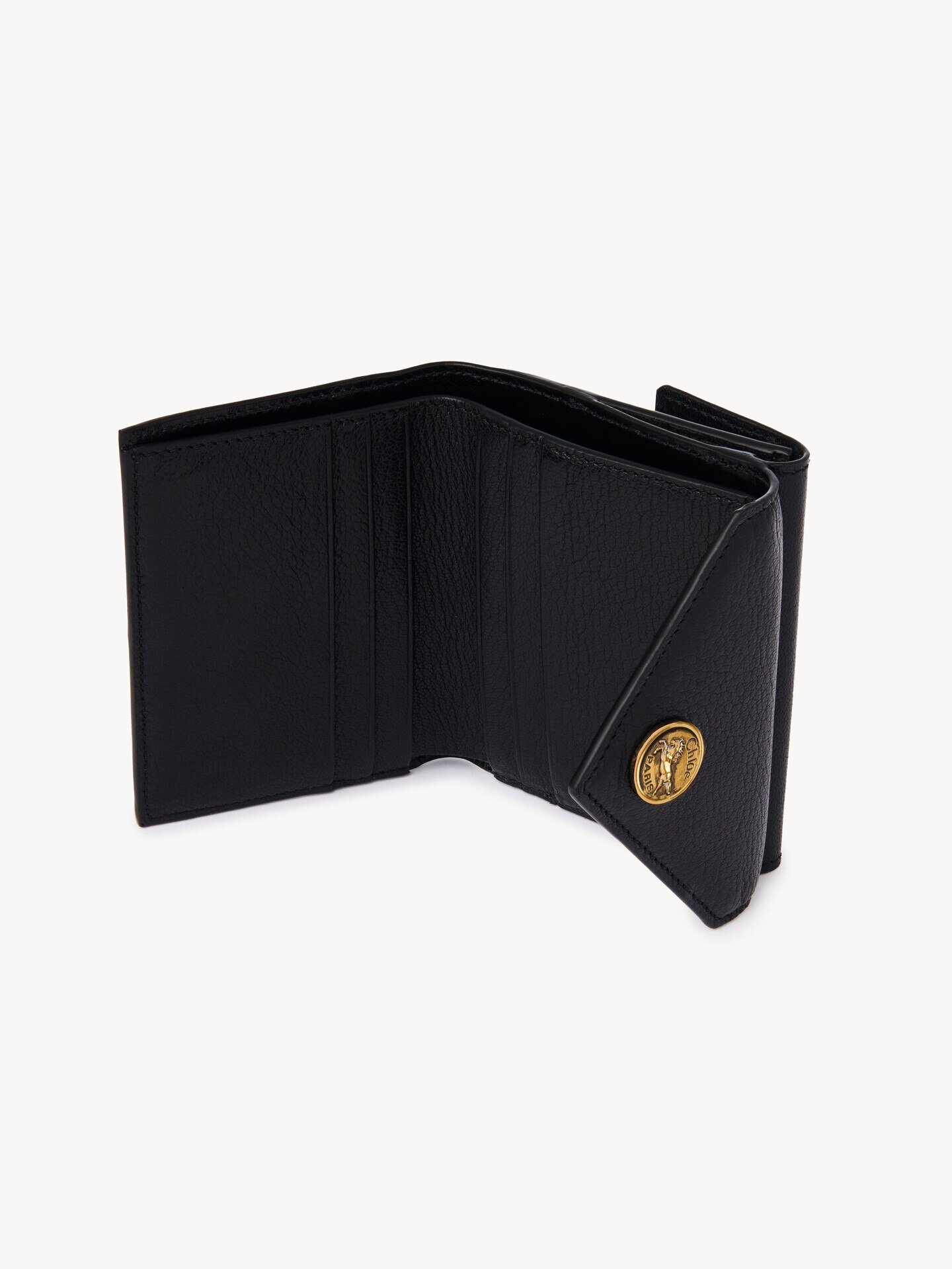 Small Envelope tri-fold in grained leather - 5