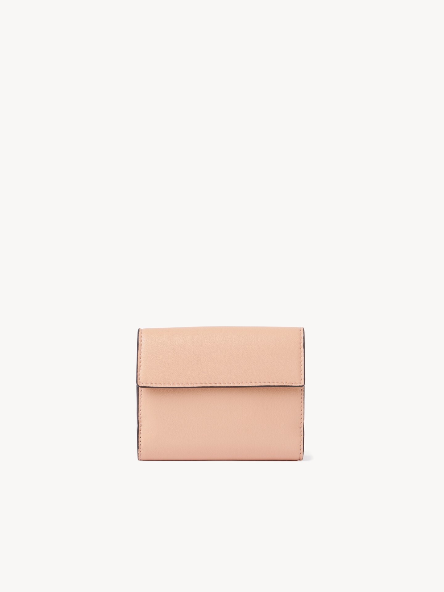 Kleines, dreifach klappbares Envelope Portemonnaie aus genarbtem Leder - 4