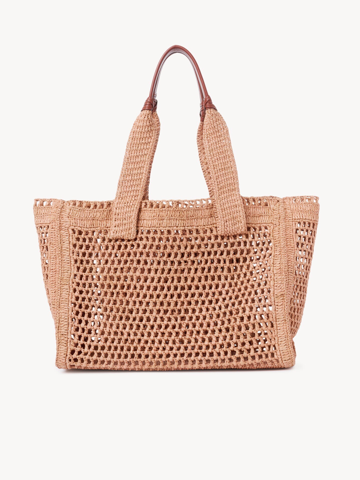 Summer Banana east-west tote bag in raffia - 5