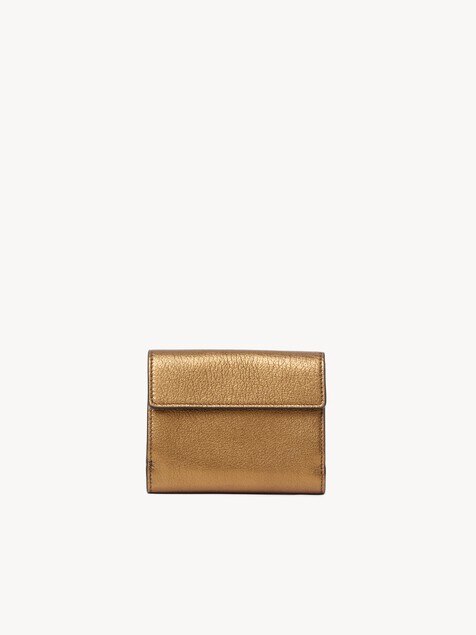 Small Envelope tri-fold in metallic leather