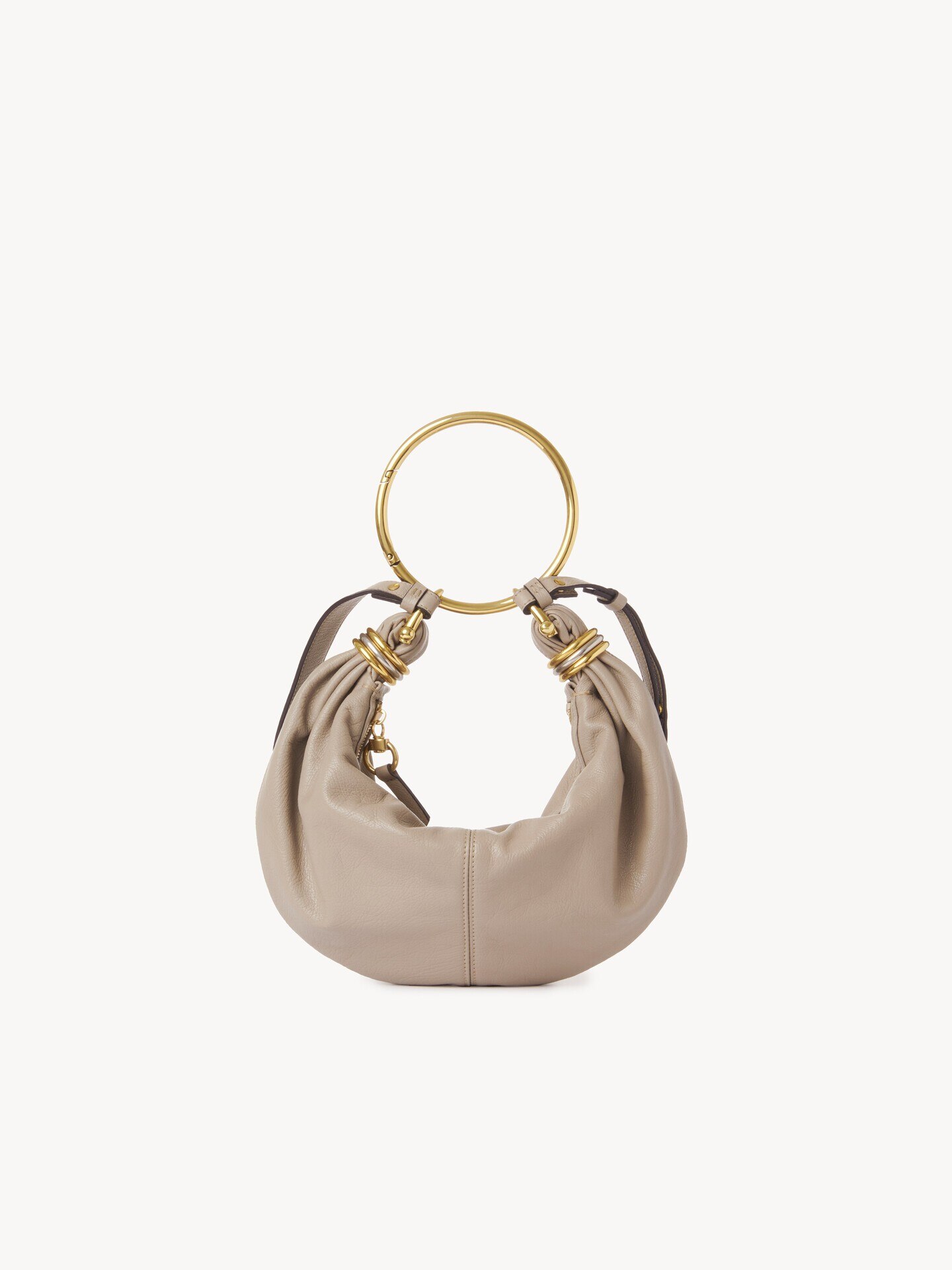 Small Bracelet Hobo bag in grained leather - 8