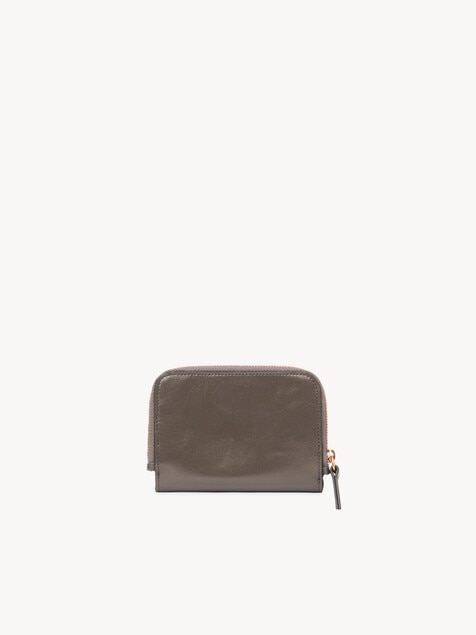 Alphabet bi-fold wallet in shiny leather