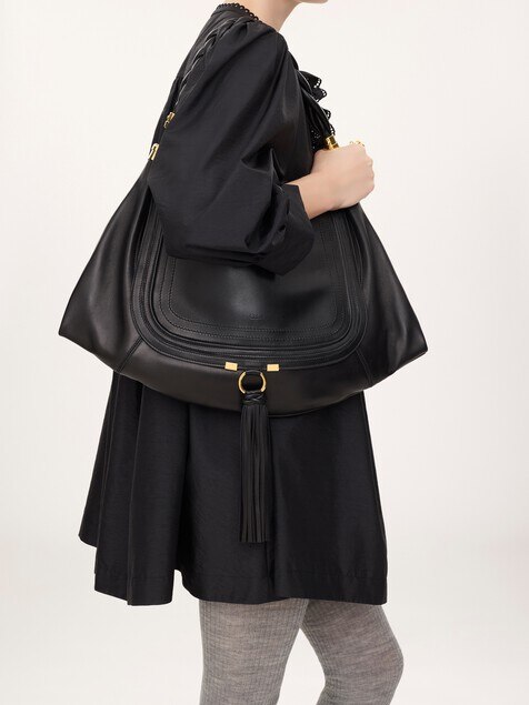 Large Marcie Foulard hobo bag in soft leather