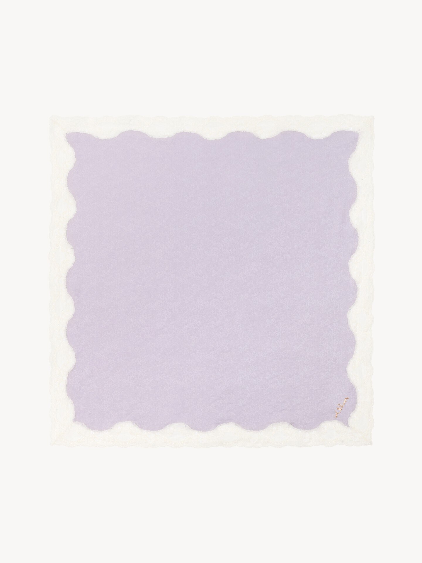 The Chlo&eacute; Poetic square scarf in silk & lace - 2