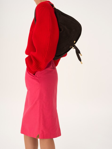 Marcie shoulder bag in suede leather