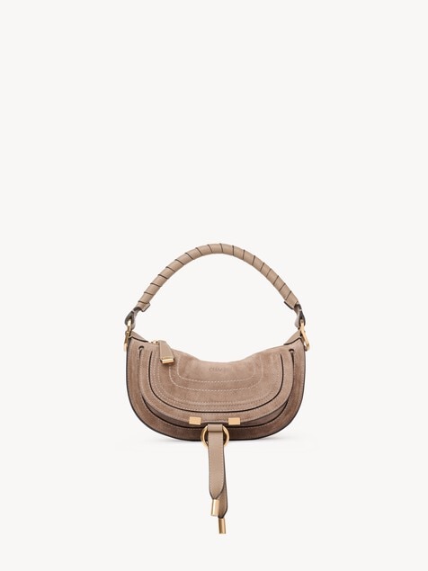 Mini Marcie shoulder bag in suede leather