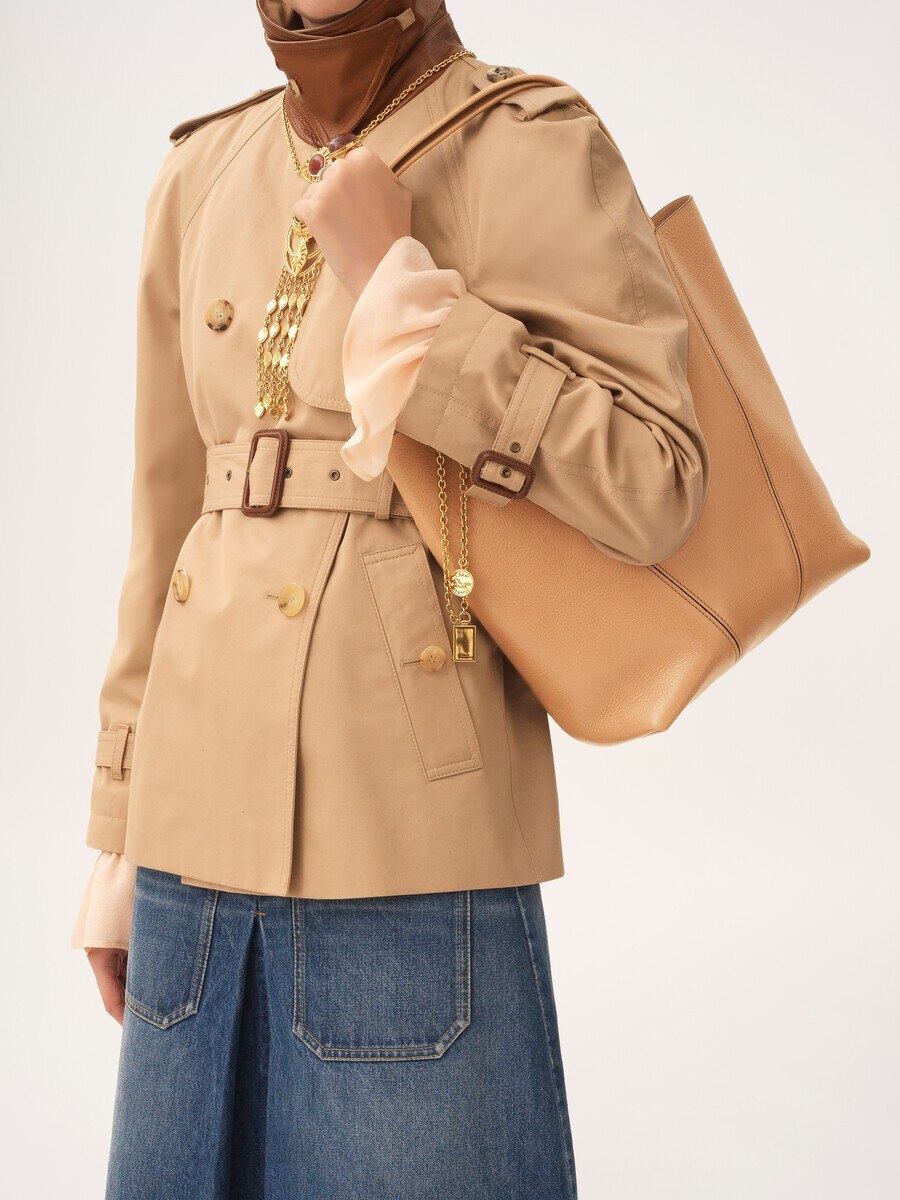 Sac cabas Chlo&eacute; Spin en cuir grain&eacute; - 3