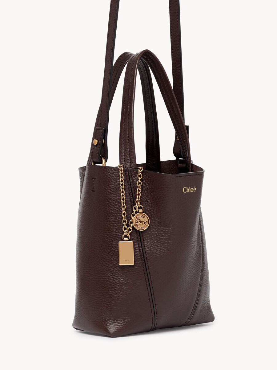 Small Chlo&eacute; Spin tote bag in grained leather - 4
