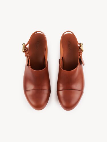 CHLOÉ Jeannette ウェッジクロッグ ginger brown 38 【公式通販】