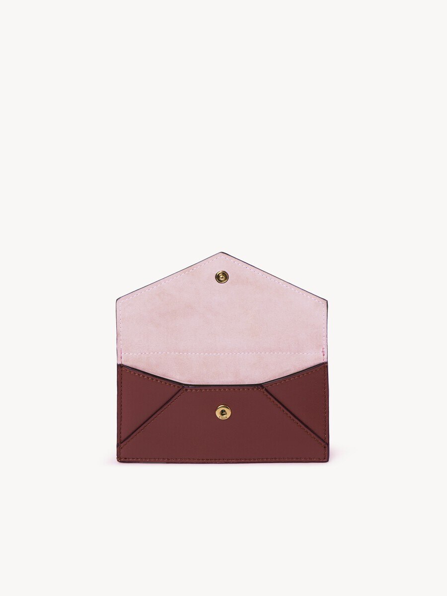 Small Envelope purse with card slots in soft & suede leather - 6
